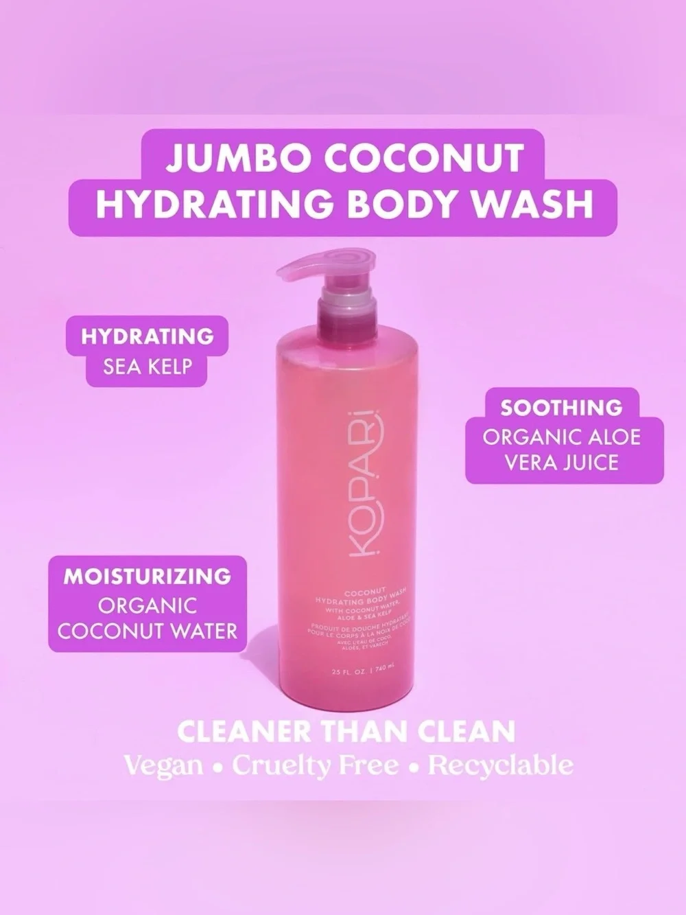 Kopari Jumbo Coconut Hydrating Body Wash with Aloe & Sea Kelp